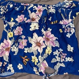 love, flower off the shoulder top